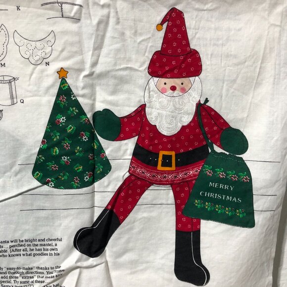 Holly Jolly Santa Doll and Tree VIP Cranston Fabric Panel Christmas Cut and Sew - Picture 5 of 7